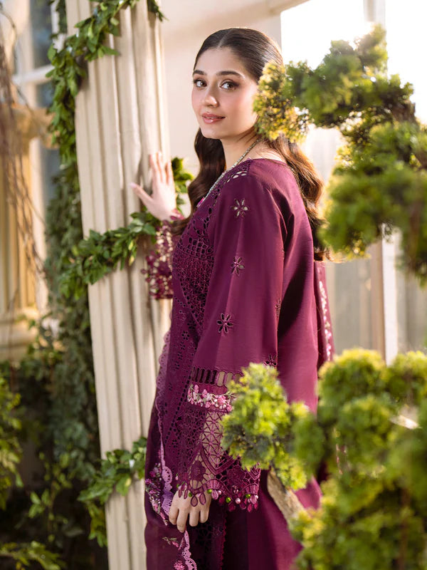 Bin Ilyas Freesia Lawn Chikenk-Kari Embroidered Three Piece BIL-003