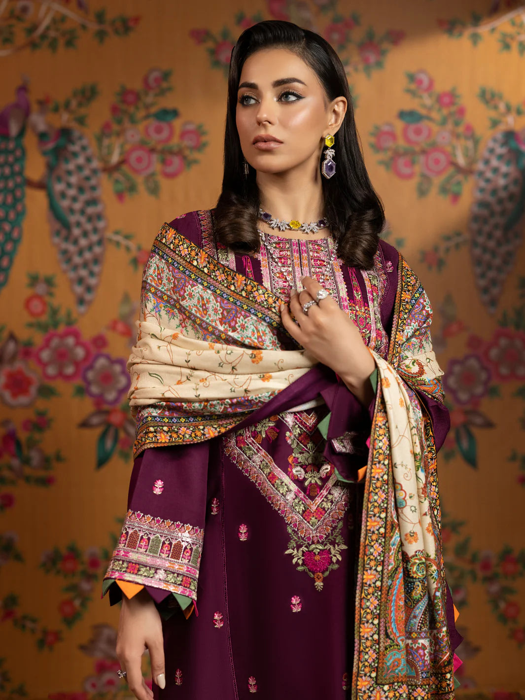 Misha Lawn Embroidered Three Piece MH-01