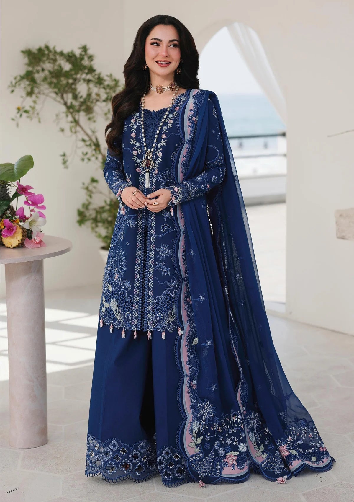 Qalamkar Luxury 26 Lawn Chikenk-Kari Embroidered Three Piece QL-910