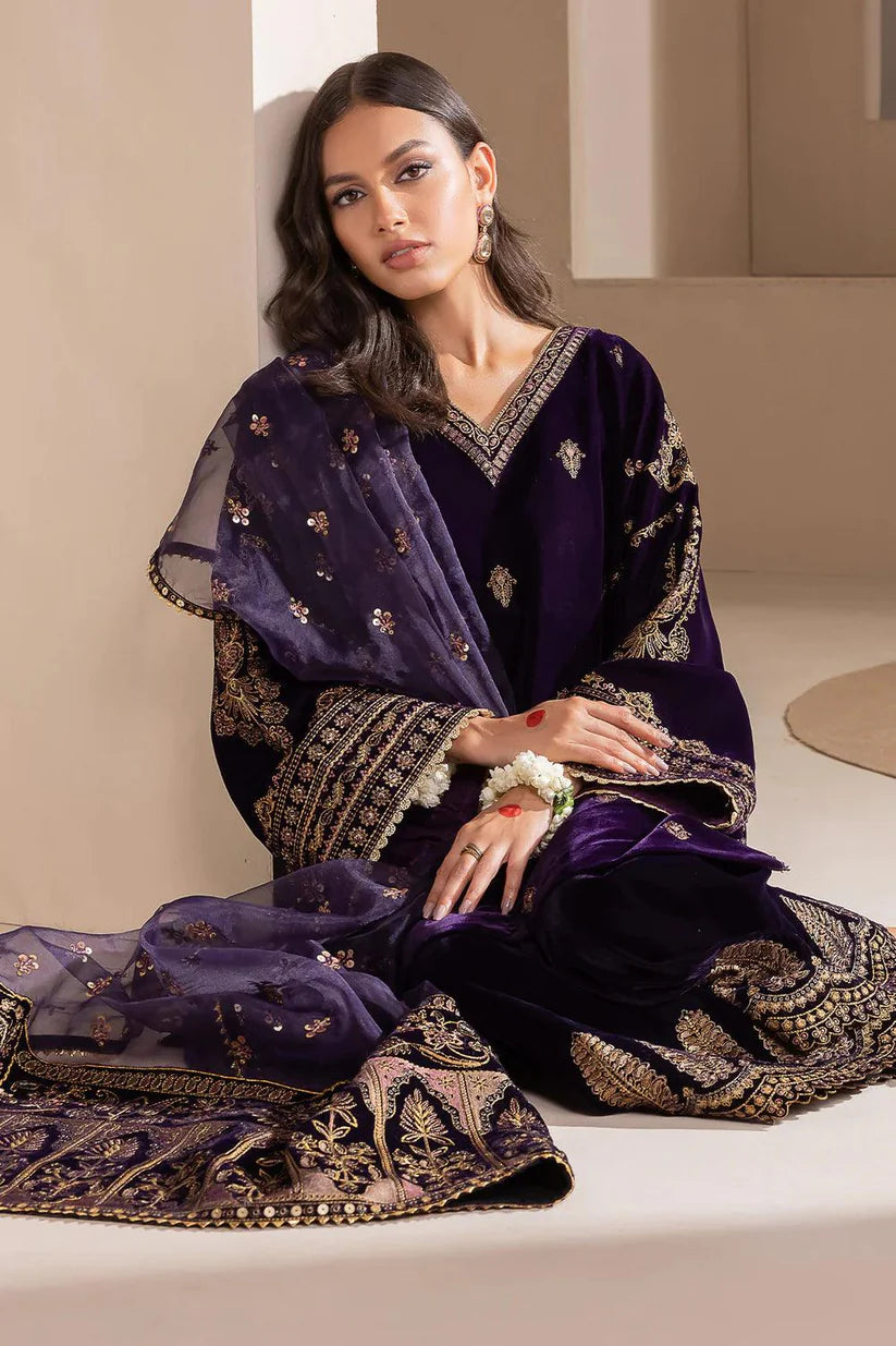 Bareeze Velvet Embroiderd Three Piece BR-745