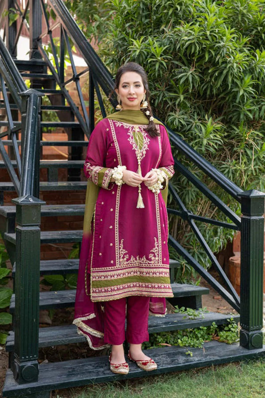 OMAL by komal OC-01 Embroidered Lawn Three Piece Summer Collection