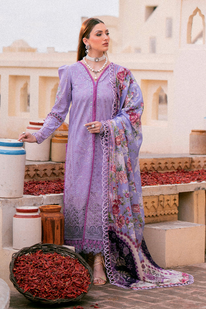 Zarposh Luxury Embroidered Lawn Suits Unstitched 3 Piece ZL24 KHAAS – Eid Collection
