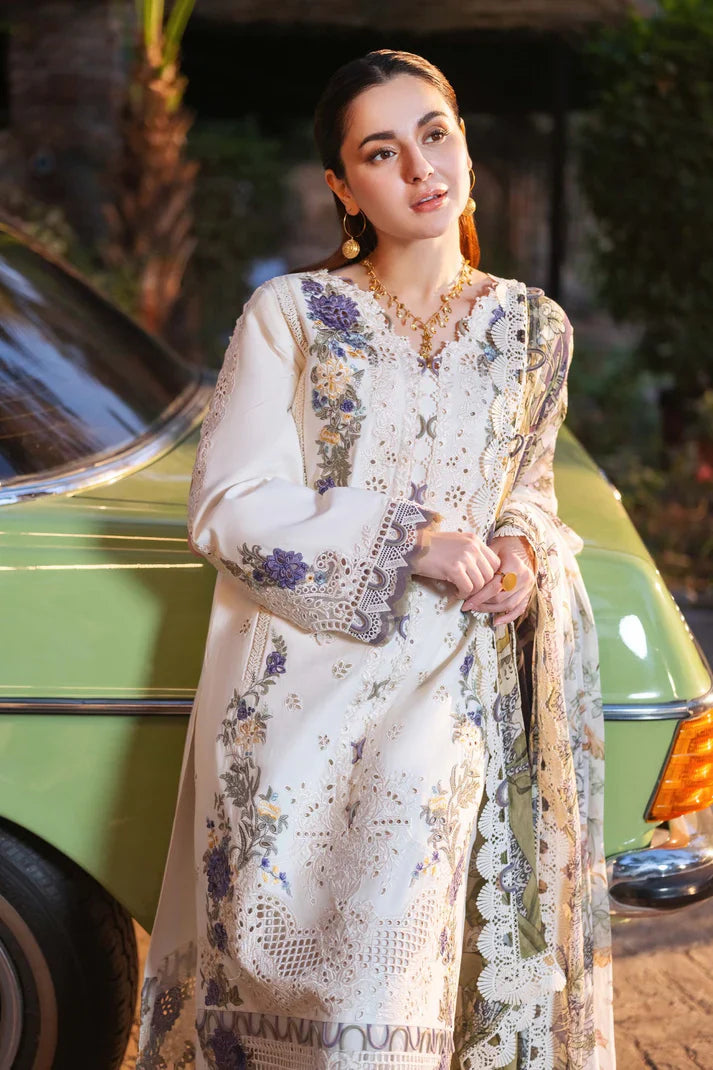 Chikenkari Qalamkar Embroidered Dahank Three Piece QL-1030
