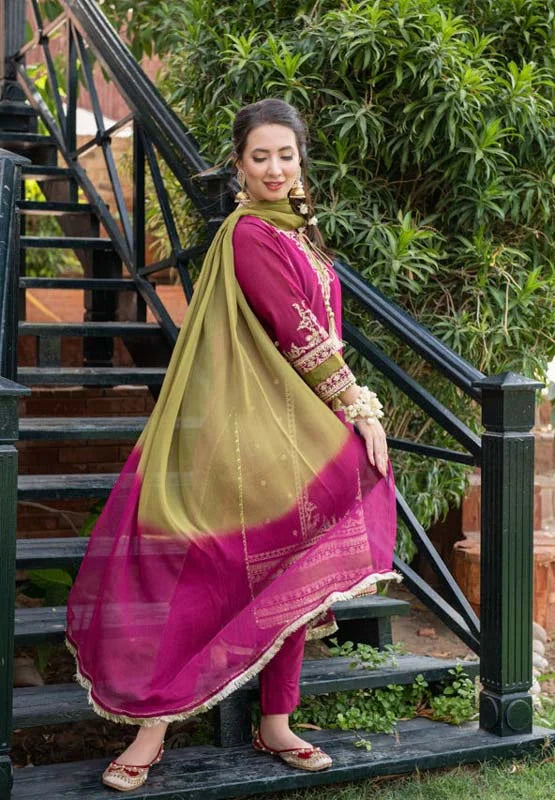 OMAL by komal OC-01 Embroidered Lawn Three Piece Summer Collection