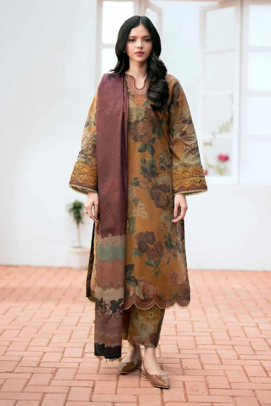 Baroque D-788 Khaddar Printed three piece