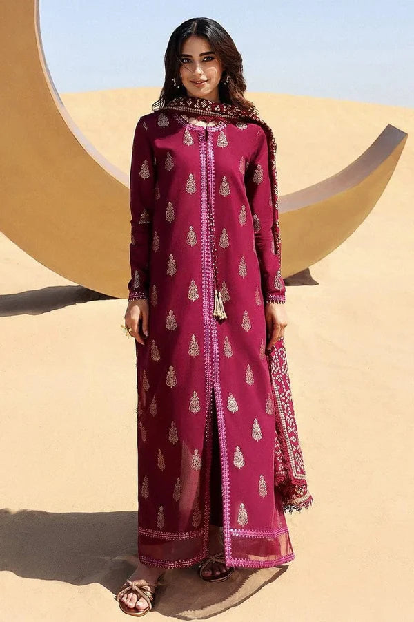 3PCS Sapphire Embroidered Lawn Collection- BULM -SP-32