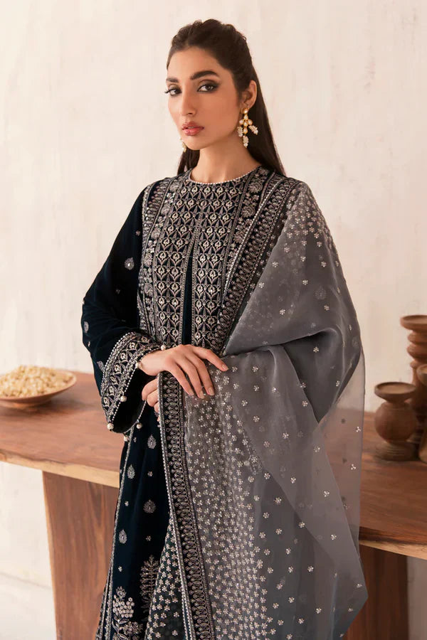 Zainab Chottani Velvet Embroiderd Three Piece ZC-73