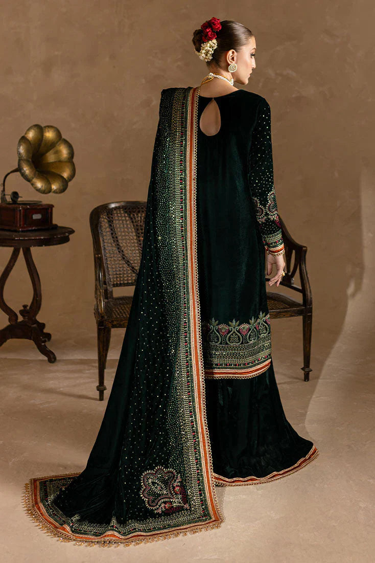 Ansub jahangir Velvet Embroiderd Three Piece AJ-001