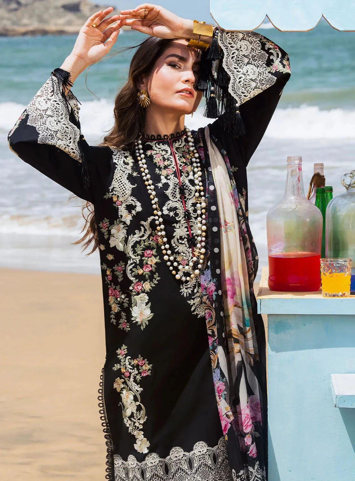 Elaf Embroidered Lawn 3 Piece Unstitched Suit EL-722