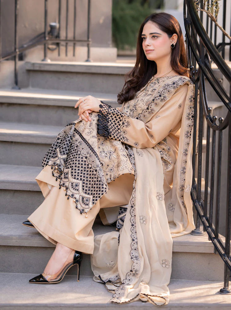 Sapphire Embroidered lawn Three Piece LNF 46 SKIN 3 PIECE