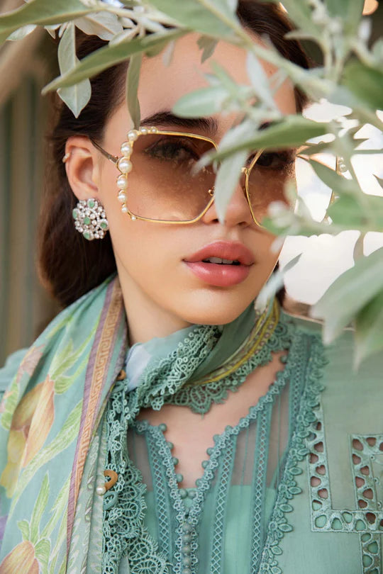 3 Piece Unstitched Embroidered Lawn Suit | MPT-2501-B