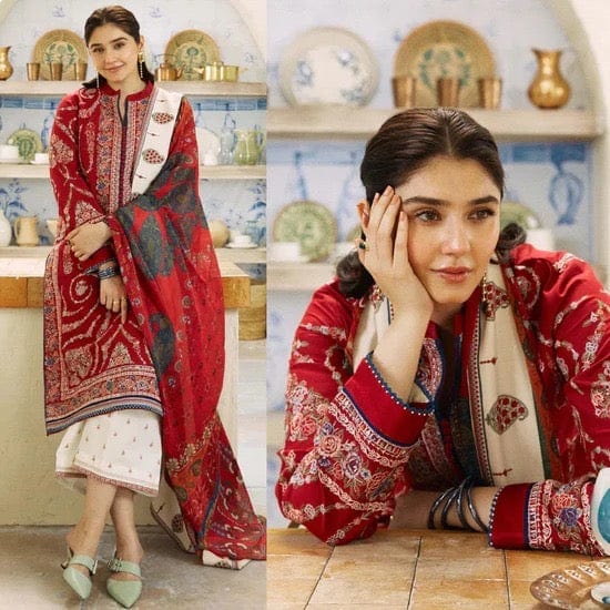 Zarashahjhan Embroidered lawn Three Piece COCO-08