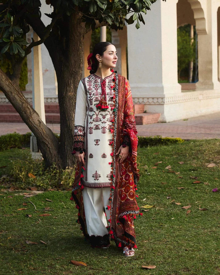 Hussain Rahar Embroidered lawn Three Piece HR-02