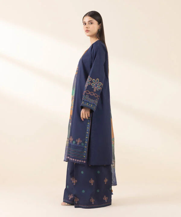 Sapphire Unstitched 3 PIECE - EMBROIDERED LAWN SUIT