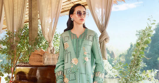 3 Piece Unstitched Embroidered Lawn Suit | MPT-2501-B