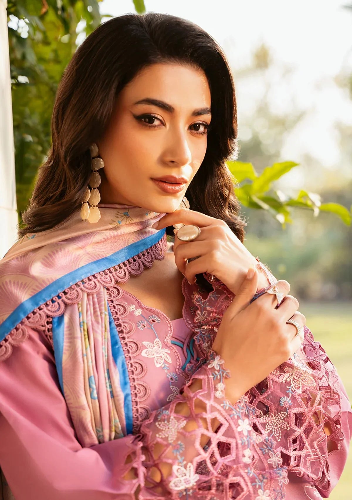 Musq Embroidered lawn Three Piece COSMIC DUSK