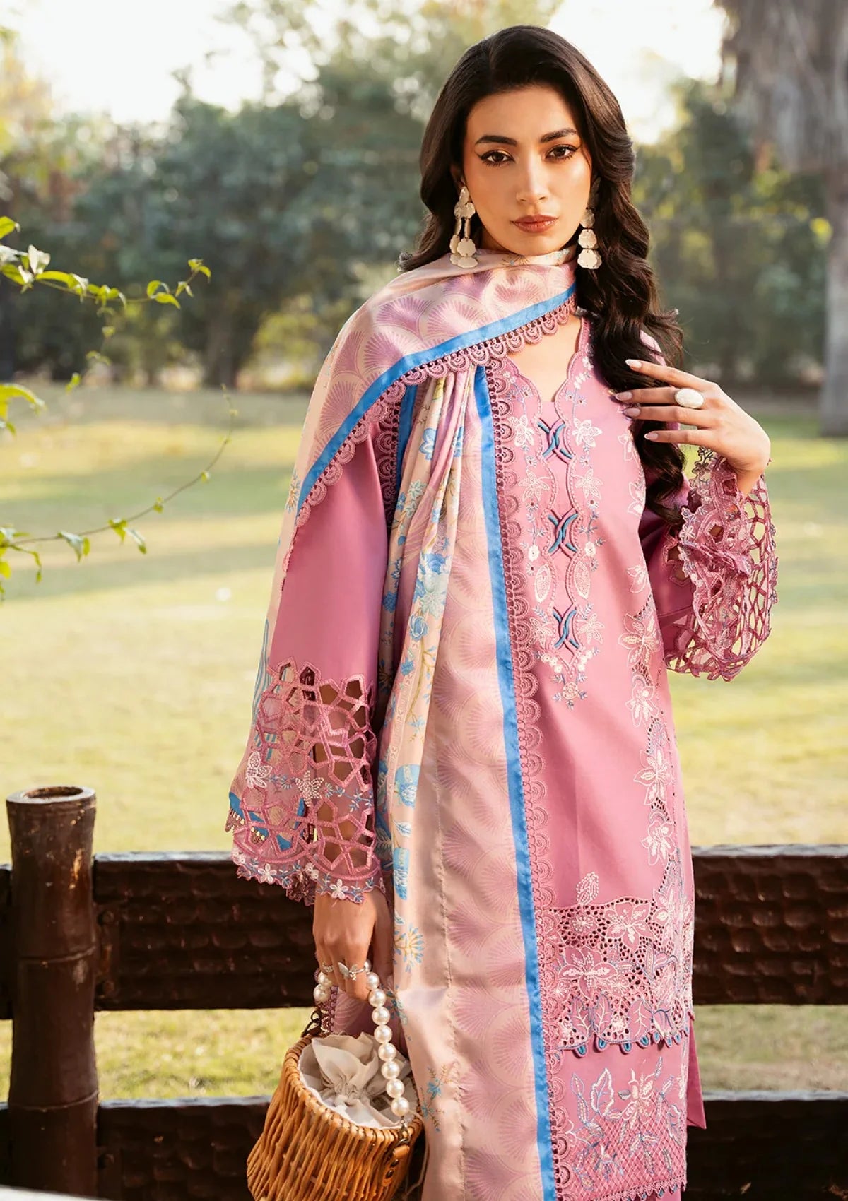 Musq Embroidered lawn Three Piece COSMIC DUSK