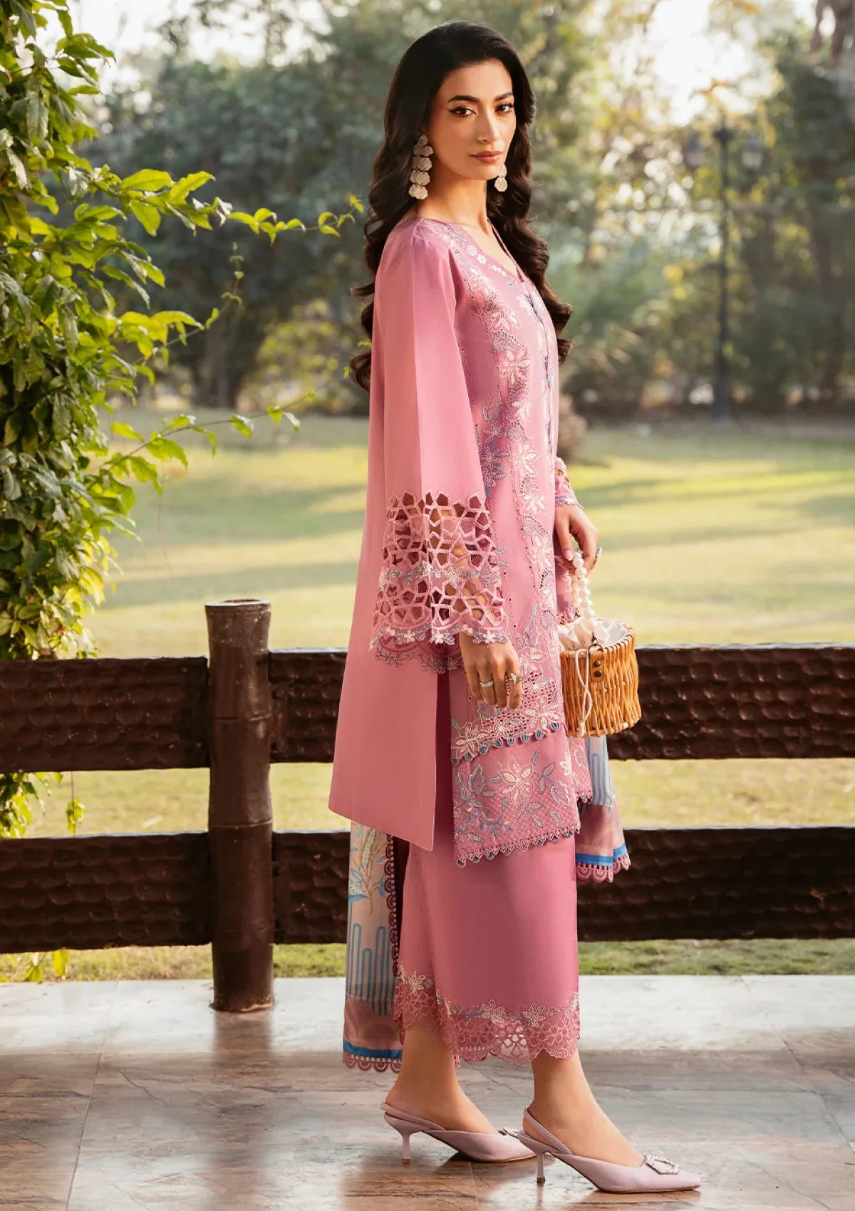 Musq Embroidered lawn Three Piece COSMIC DUSK