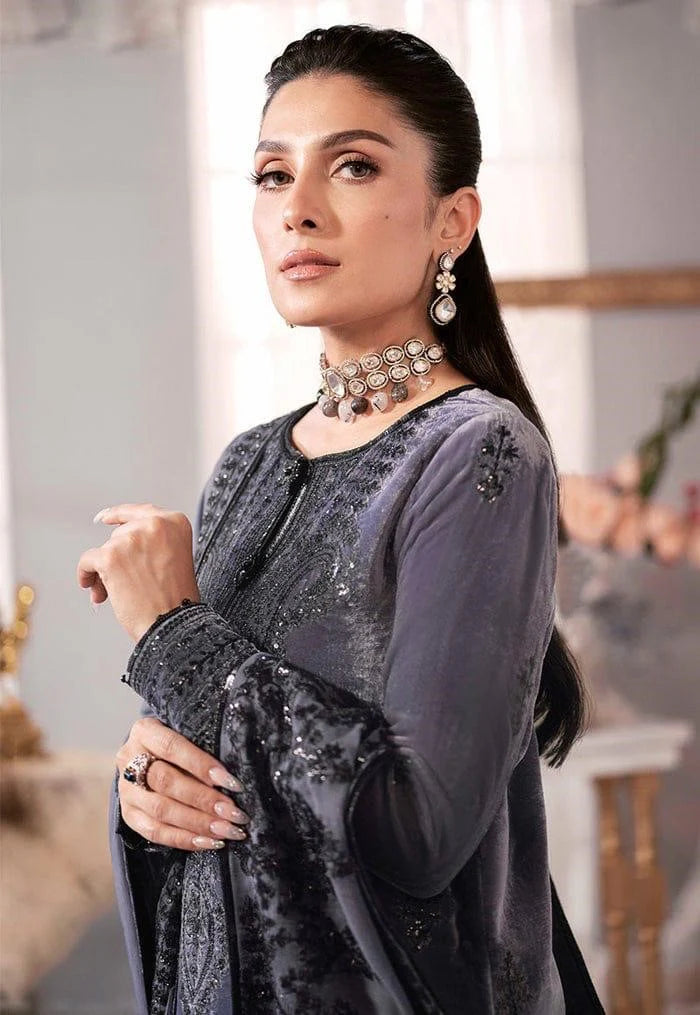 Asim Jofa Velvet Embroiderd Three Piece AJ-306