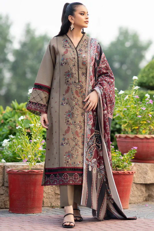 BIN ILYAS Embroidered lawn Three Piece BIL-05