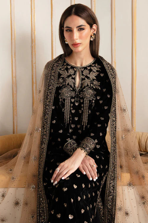 Jazmin Velvet Embroiderd Three Piece JZ-739