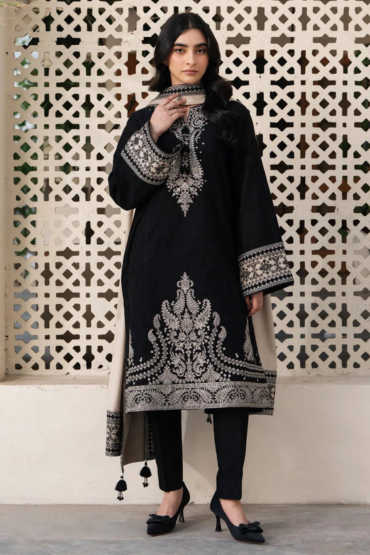 Jazmin Dahank Embroiderd Three Piece JZ-918