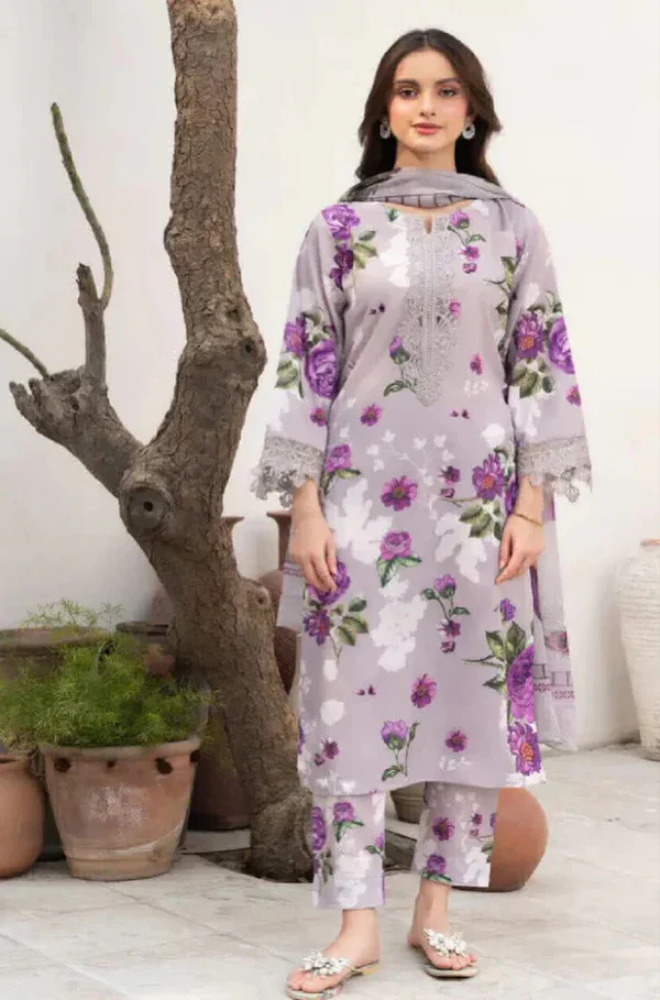 Baroque D-803 Printed three piece suit