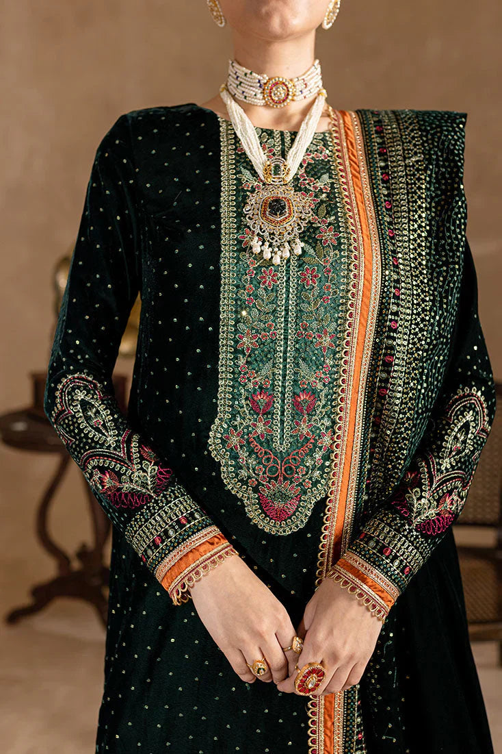 Ansub jahangir Velvet Embroiderd Three Piece AJ-001