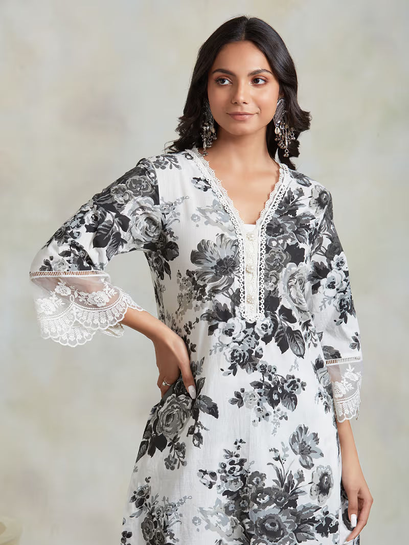 Women Floral 3 Piece - Printed Lawn Suit | D - 880)