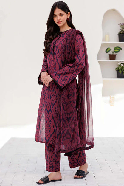 Baroque D-182 Khaddar Printed three piece