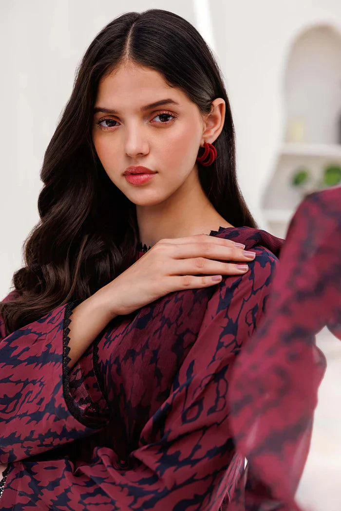 Baroque D-182 Khaddar Printed three piece