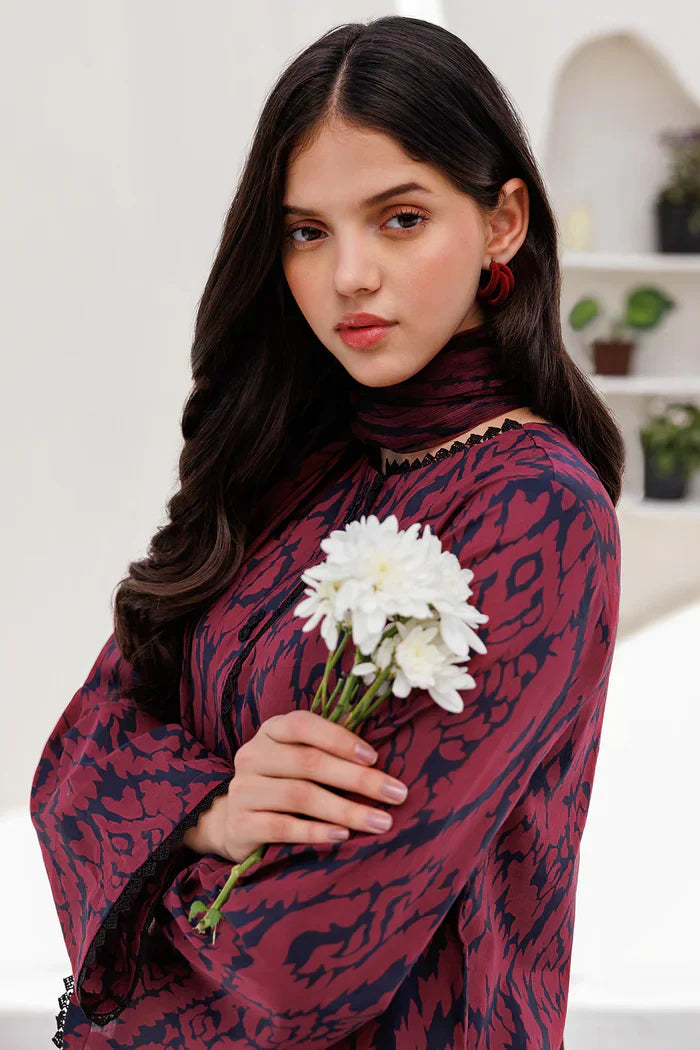 Baroque D-182 Khaddar Printed three piece