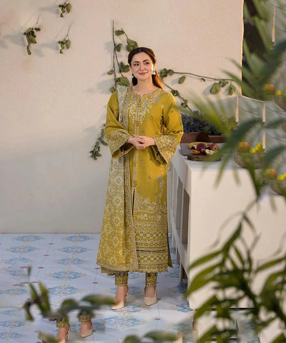 Allys Official Lawn-3PC Embroidered Shirt with Digital Printed Jacquard Dupatta AL-998