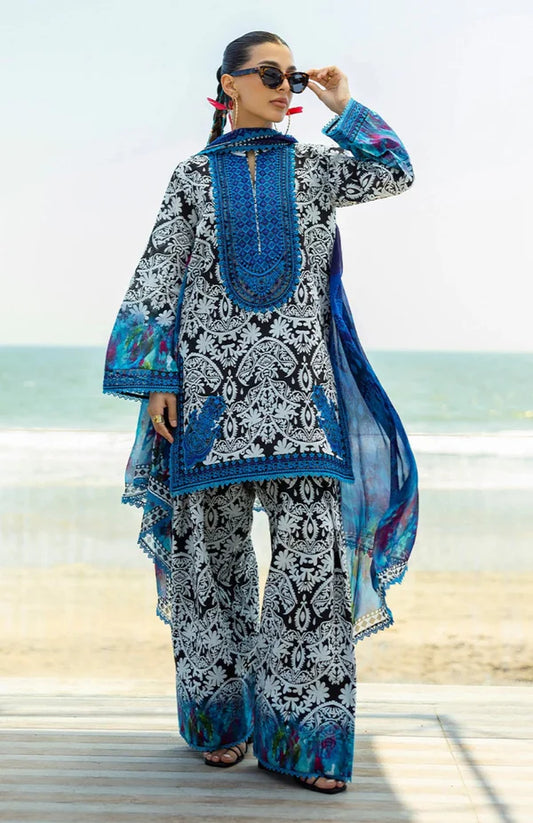 Zainab chotani Embroidered lawn Three Piece ZC-6688