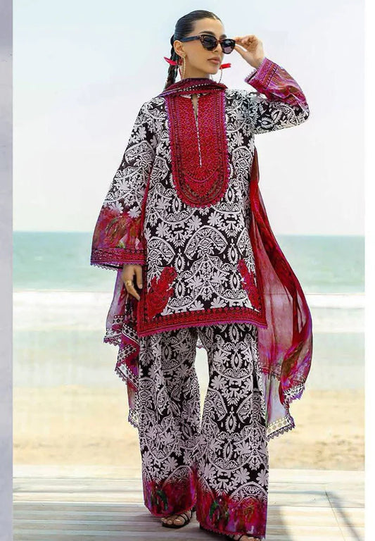 Zainab chotani Embroidered lawn Three Piece ZC-6677