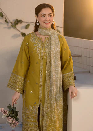 Allys Official Lawn-3PC Embroidered Shirt with Digital Printed Jacquard Dupatta AL-998