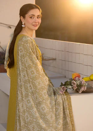 Allys Official Lawn-3PC Embroidered Shirt with Digital Printed Jacquard Dupatta AL-998