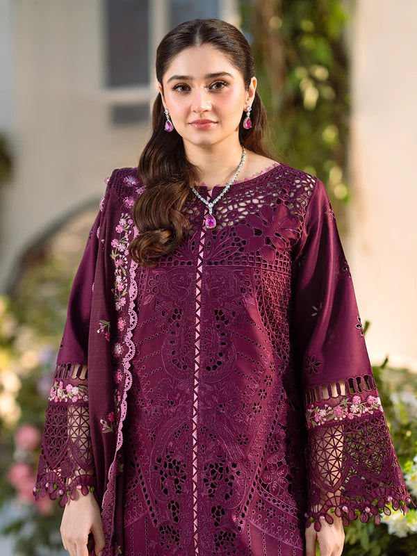 Bin Ilyas Freesia Lawn Chikenk-Kari Embroidered Three Piece BIL-003