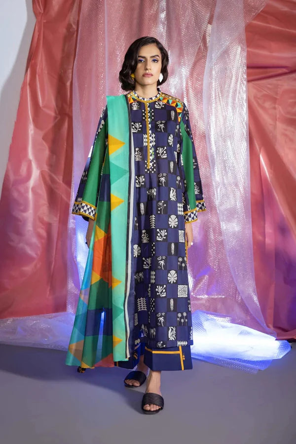 Sapphire SP-602 Khaddar Printed 3pc