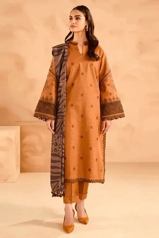 NIshat Embroidered Dhanak Three Piece NL-4545