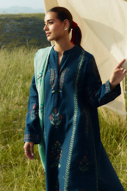 Zarashahjhan Embroidered Dhanak Three Piece COCO-801
