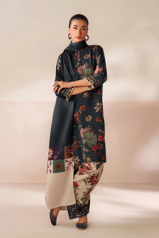 Baroque D-189 Khaddar Printed three piece
