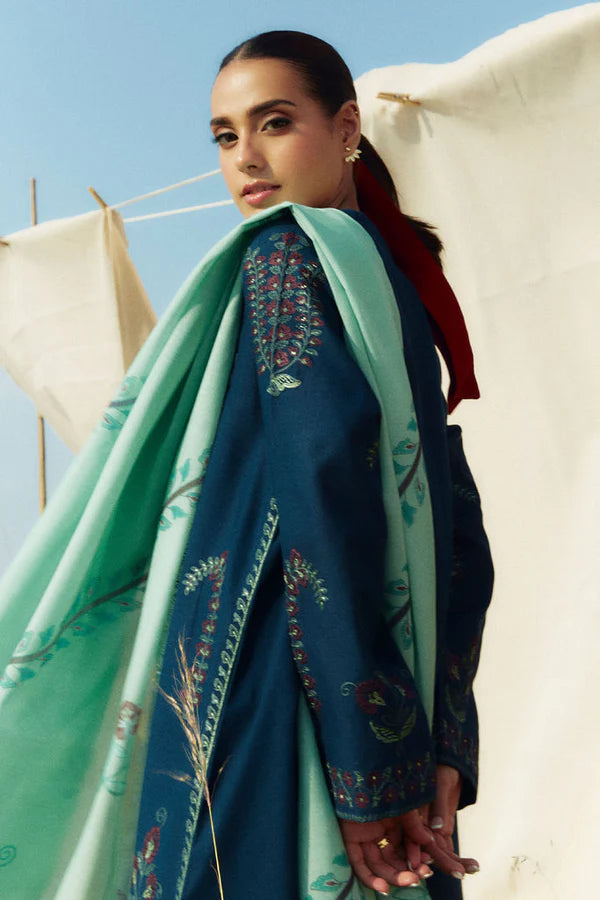 Zarashahjhan Embroidered Dhanak Three Piece COCO-801