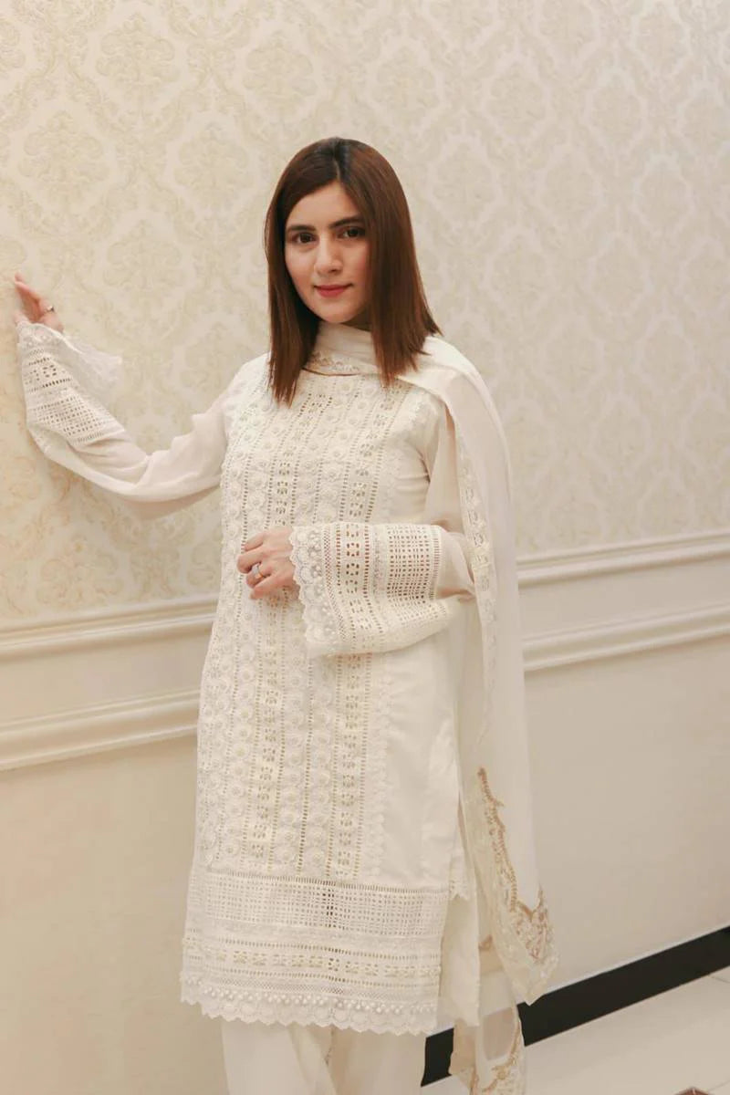 Chikenkari Lawn Embroidered Three Piece Collection (D-750)