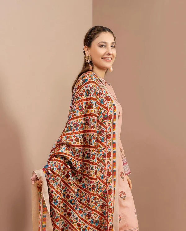 Kayseria Embroidered Dhanak Three Piece SPW-842