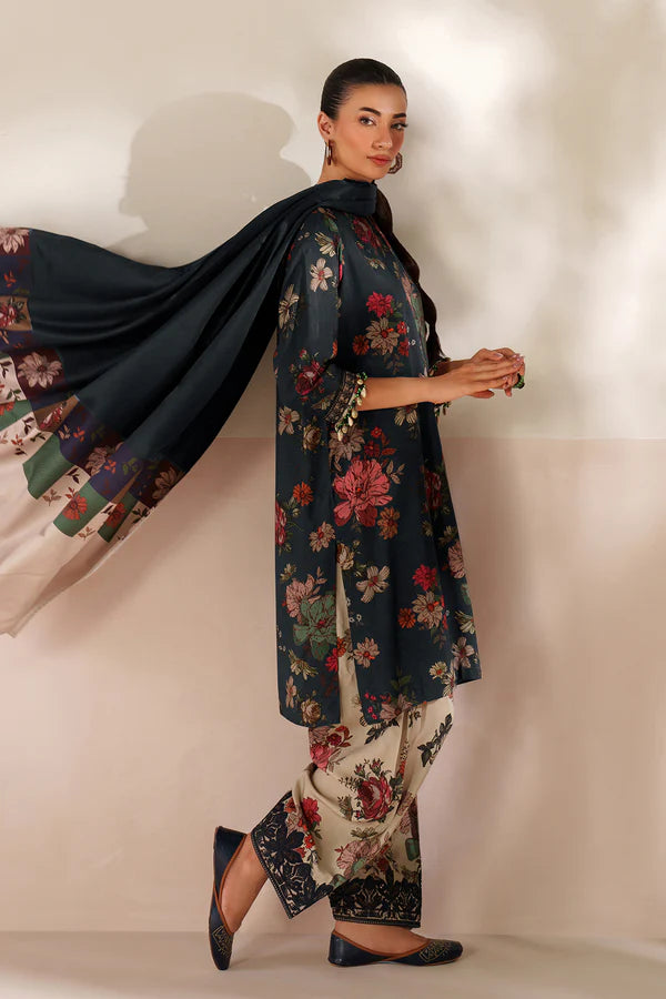 Baroque D-189 Khaddar Printed three piece