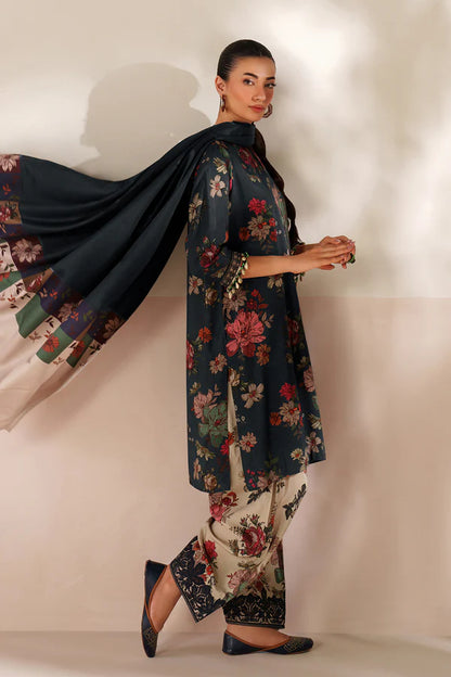 Baroque D-189 Khaddar Printed three piece