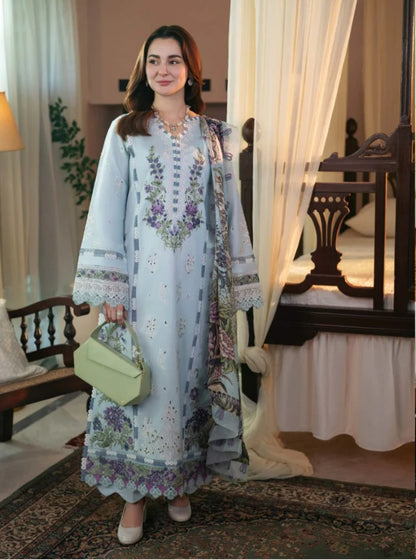 Qalamkar Chikenkari Embroidered Dahank Three Piece QL-1028