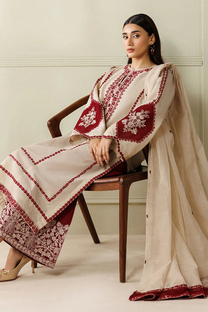 Baroque Embroidered lawn Three Piece Bqr-789
