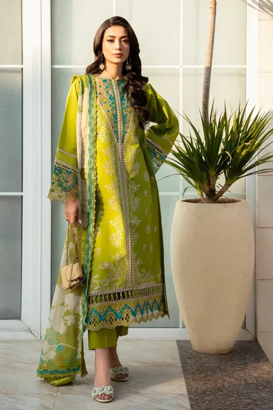 EID COLLECTION Izel Embroidered lawn Three Piece IZ-06